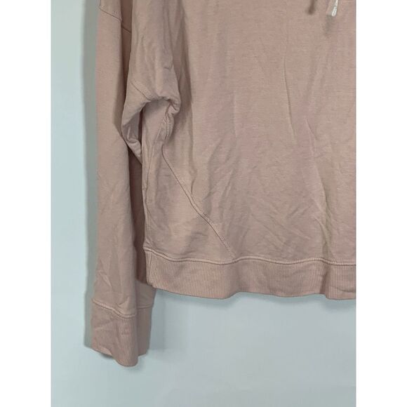 Adore Me Women's Long Sleeve Drawstring Pullover Hooded Sweatshirt Pink Small - Picture 2 of 6